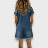 Button Front Denim Shirt Dress