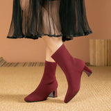 Knitted Sock Ankle Boots