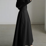 Belted Long Sleeve Maxi Shirt Dress