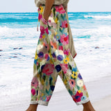 Floral Print Relaxed Tapered Trousers