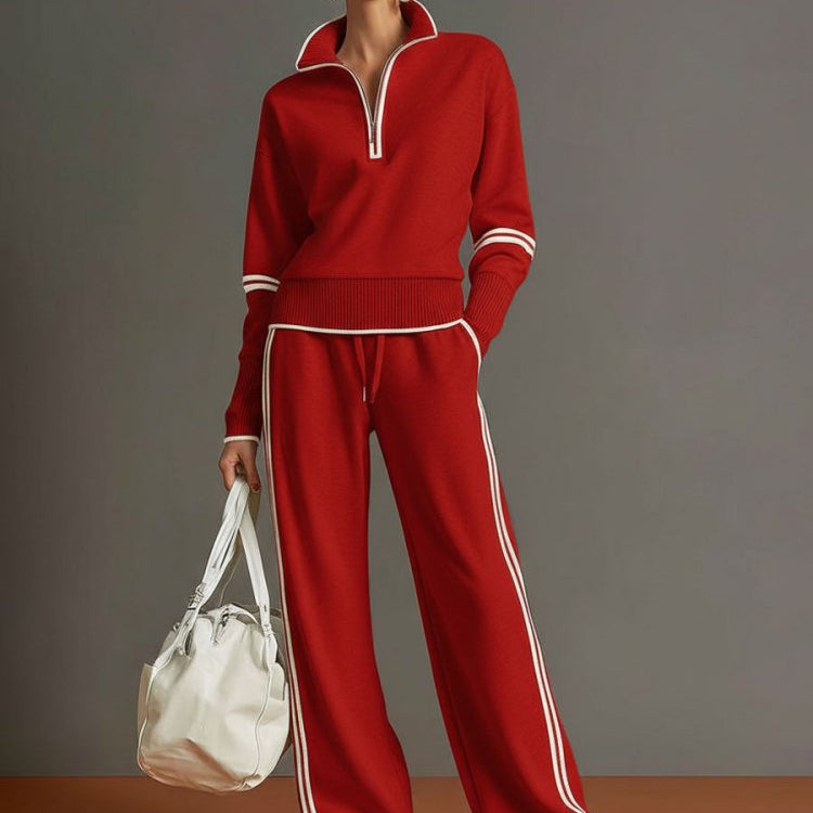 Long Sleeve Zip Front Lounge Set