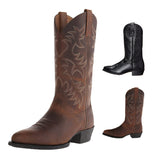 Embroidered Western Knee High Boots
