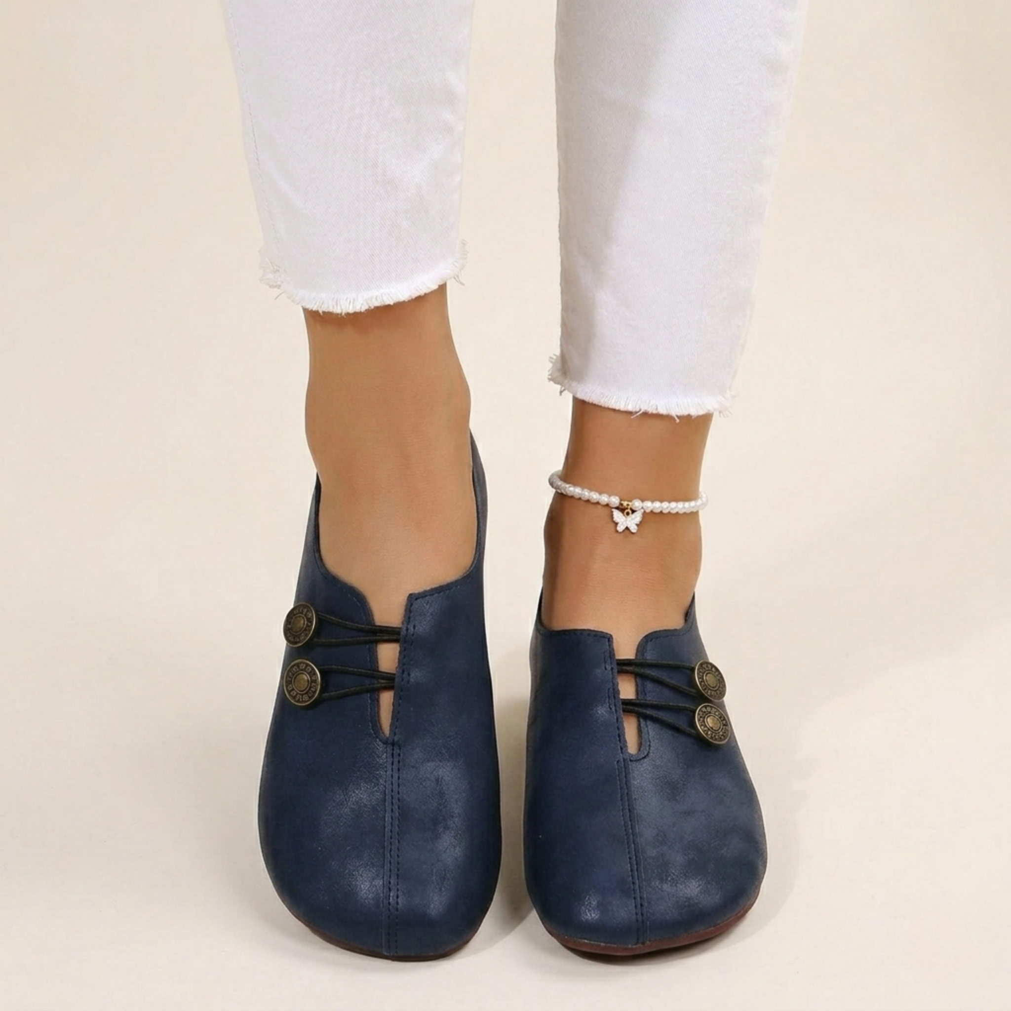 Vintage Buckle Strap Slip-On Clogs
