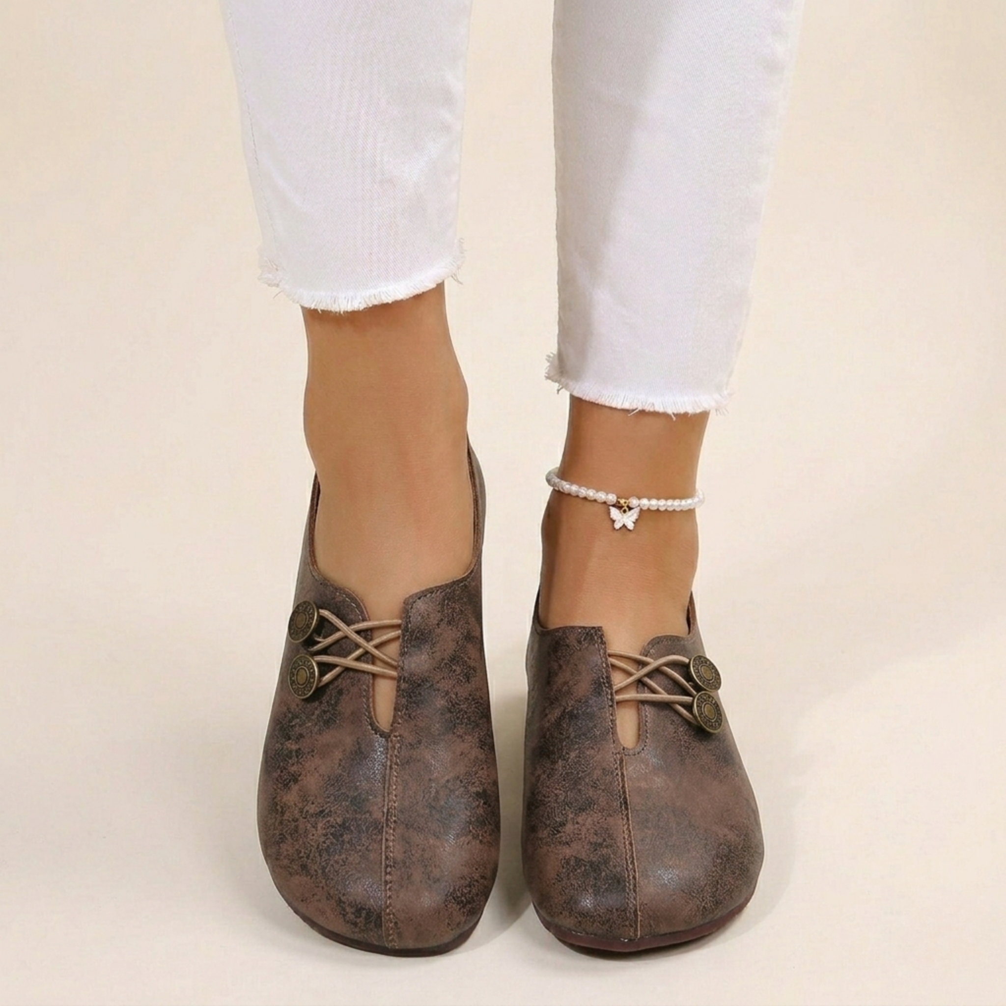 Vintage Buckle Strap Slip-On Clogs