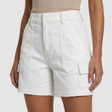 Women's Low-Waist Straight-Leg Stretch Cotton Shorts