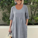 Relaxed Pocket Midi Dress