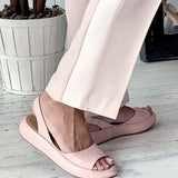 Open Toe Wedge Platform Sandals