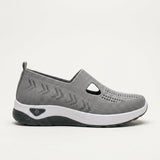 Women's Mesh Knit Cushioned Lace-Up Sneakers