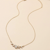 Women's Zirconia Flower Pendant Necklace