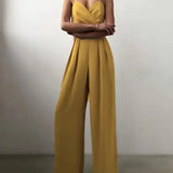 Sweetheart Neck Wide Leg Jumpsuit