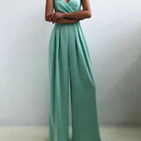 Sweetheart Neck Wide Leg Jumpsuit