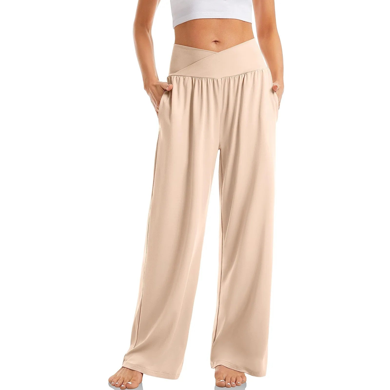 High Waist Wide Leg Lounge Trousers