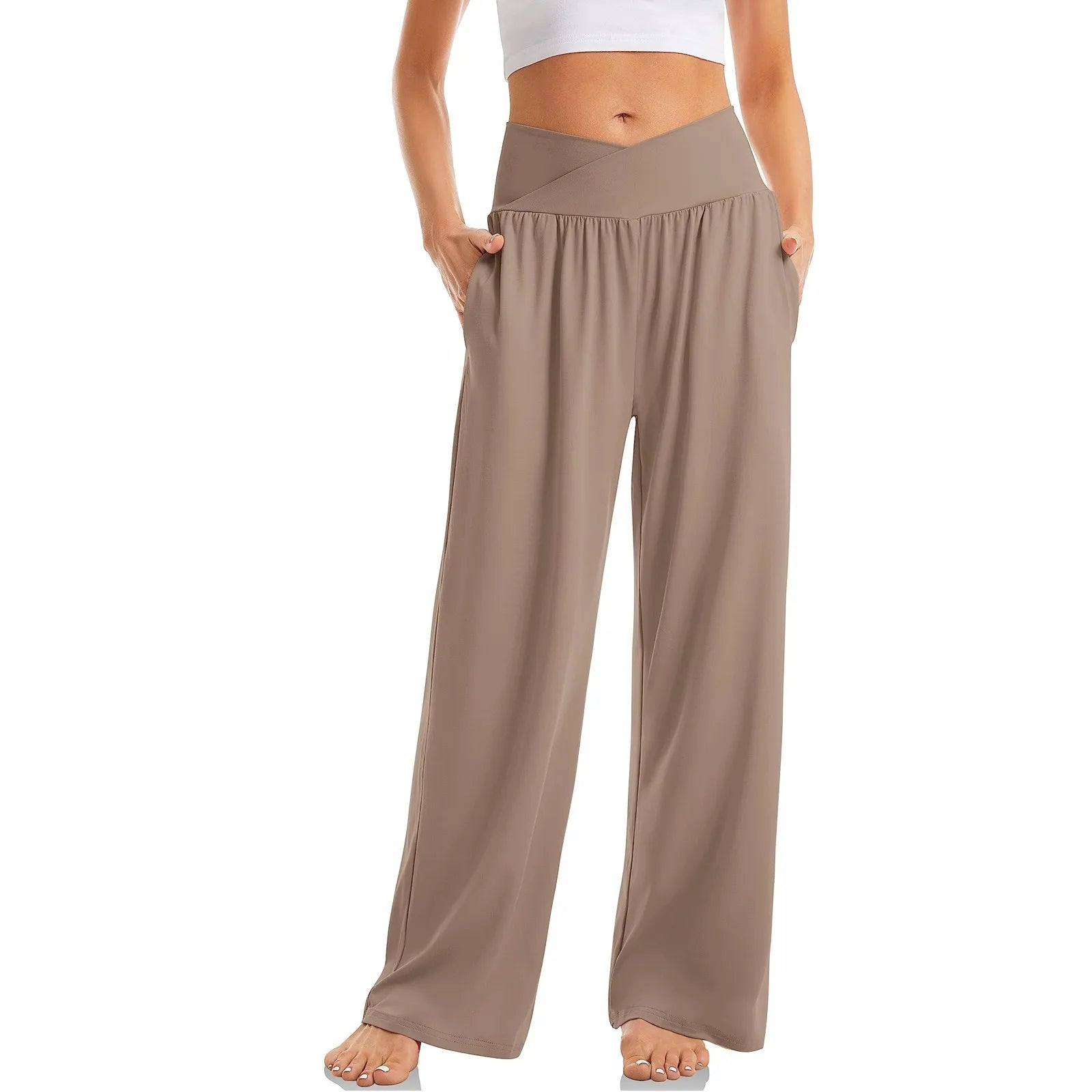 High Waist Wide Leg Lounge Trousers