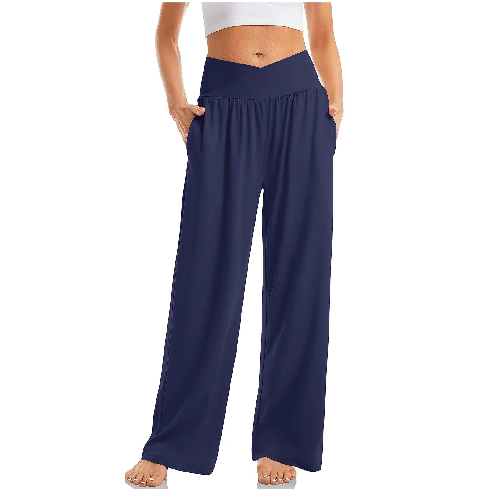 High Waist Wide Leg Lounge Trousers