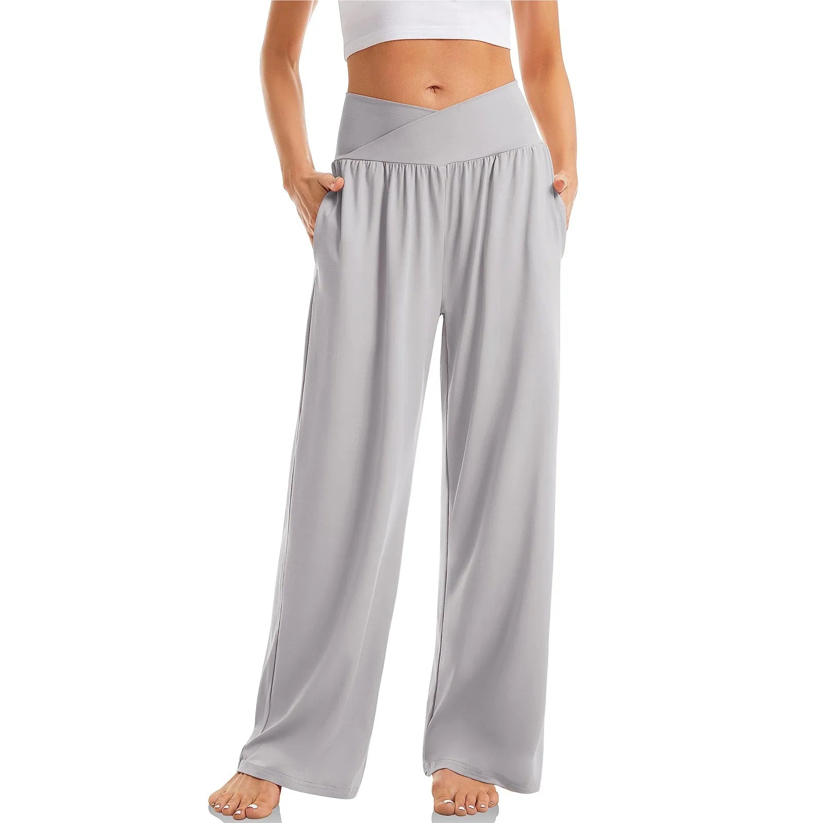 High Waist Wide Leg Lounge Trousers