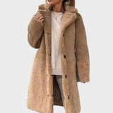 Women's Lightweight Brown Winter Relaxed Fit Coat