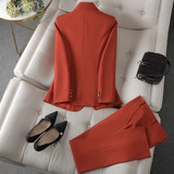 Women's Tweed-Look Blazer and Trousers Set