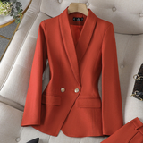 Women's Tweed-Look Blazer and Trousers Set