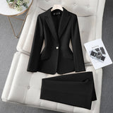 Women's Tweed-Look Blazer and Trousers Set