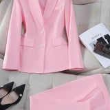 Women's Tweed-Look Blazer and Trousers Set