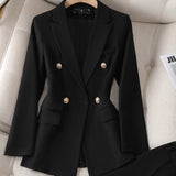 Women's Tailored Blazer and Wide-Leg Trouser Set