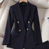 Women's Tailored Blazer and Wide-Leg Trouser Set