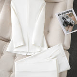 Women's Tailored Blazer and Wide-Leg Trouser Set