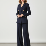 Women's Tailored Blazer and Wide-Leg Trouser Set