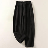 Elastic Waist Harem Trousers