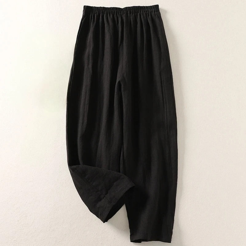 Elastic Waist Harem Trousers
