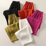 Elastic Waist Harem Trousers