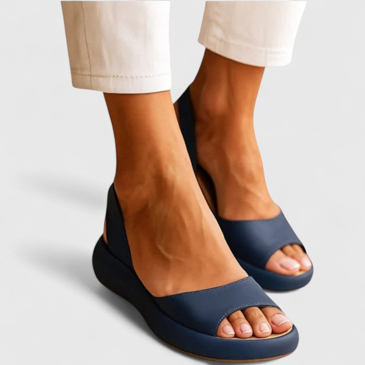 Open Toe Slingback Flat Sandals
