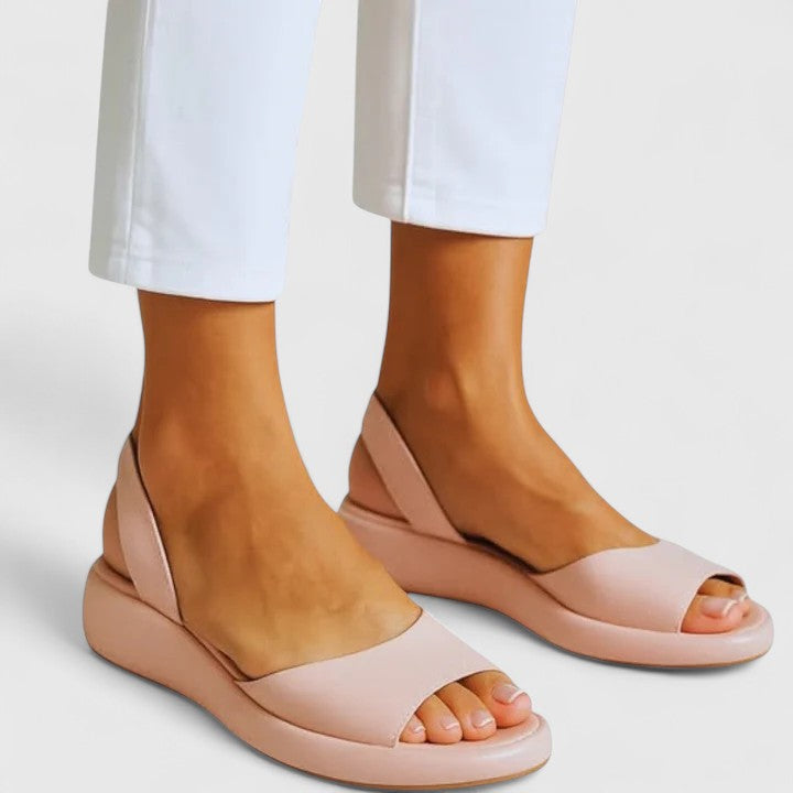 Open Toe Slingback Flat Sandals