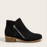 Women's Side Zip Cushioned Ankle Boots