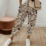 Printed Relaxed Drawstring Jogger Trousers