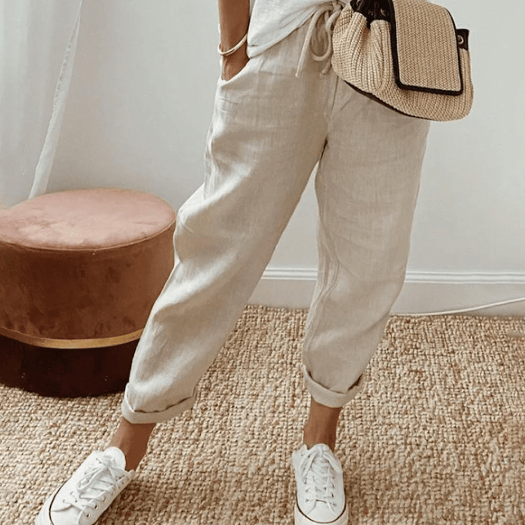 Printed Relaxed Drawstring Jogger Trousers