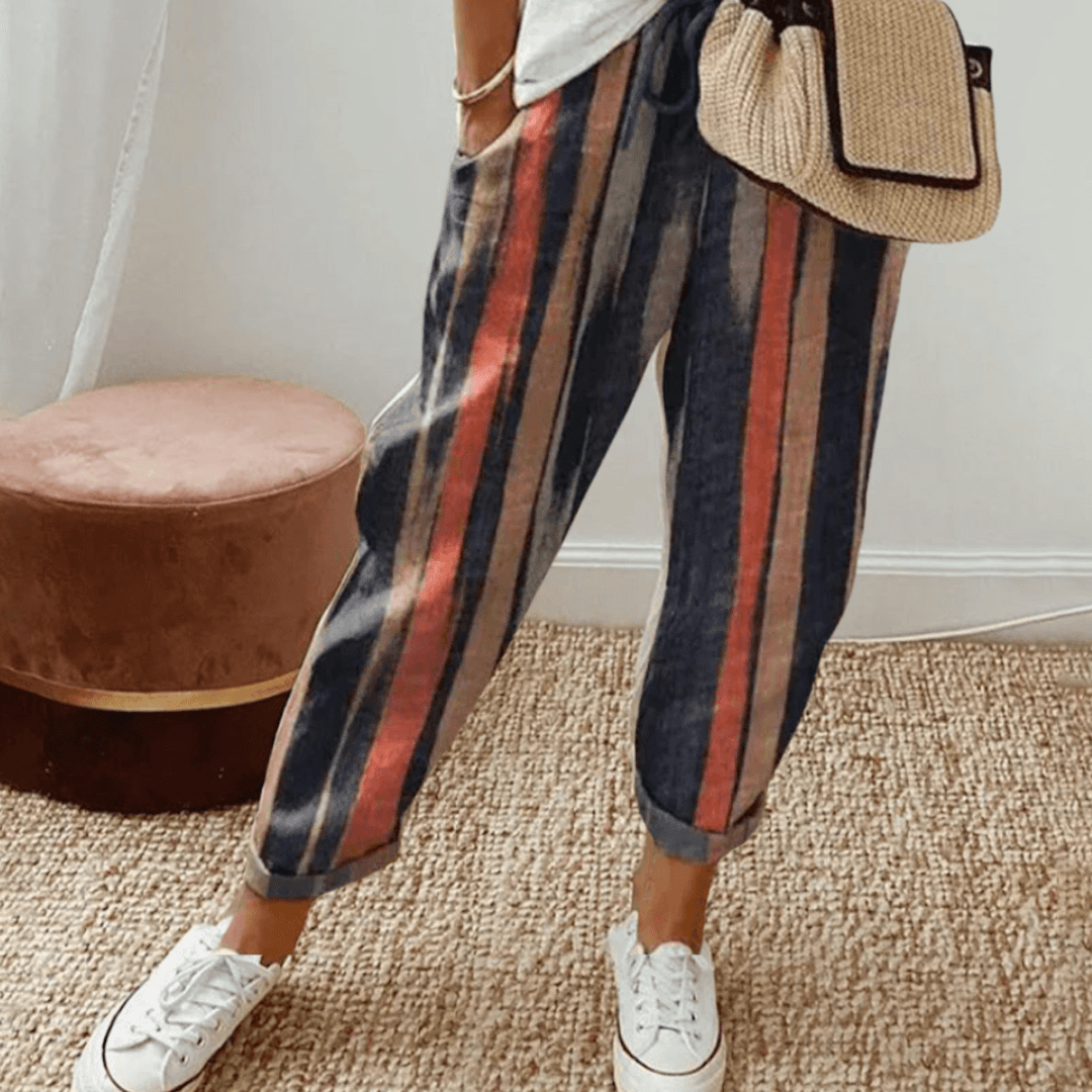 Printed Relaxed Drawstring Jogger Trousers