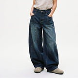 Women's High-Rise Embroidered Patchwork Baggy Jeans