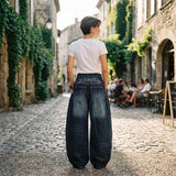 Women's High-Rise Embroidered Patchwork Baggy Jeans