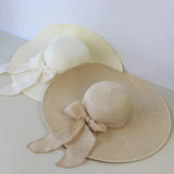 Wide Brim Straw Sun Hat