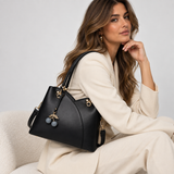 Women's Handbag with Cherry Charm and Shoulder Strap