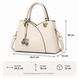 Women's Handbag with Cherry Charm and Shoulder Strap