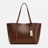Women's Spacious PU Leather Shoulder Tote Bag