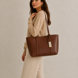 Women's Spacious PU Leather Shoulder Tote Bag