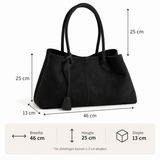 Women's Spacious Vegan Suede Shoulder Bag