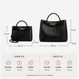 Women's Woven Vegan Leather Handbag
