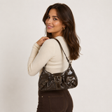 Women's Buckle-Detail Shoulder Bag, Adjustable Strap