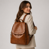 Women's Anti-Theft Embossed Leather Backpack