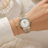 Women's Quartz Watch with Sparkling Bezel