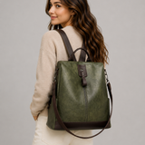 Women's Anti-Theft Faux Leather Convertible Backpack